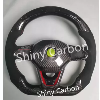 Real Carbon Fiber LED Steering Wheel With Trim For VW Golf R GTI MK 8 2022-2023 • $1130