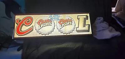 Coors Light Up Sign Vintage 50x15x10 Beer Bar Rare Display Cool Neon Type Pub • $250