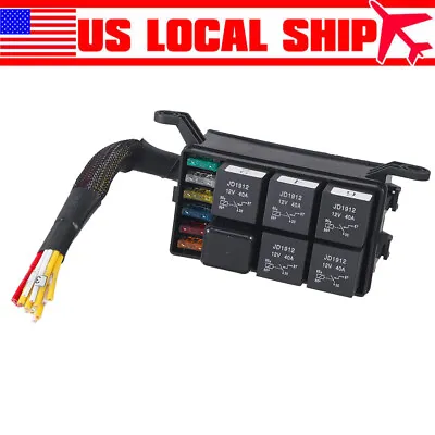 Durable 12V Fuse Relay Box - Universal Automotive Block Waterproof US • $33.36