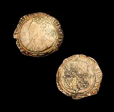 W894: 1641-43 Charles 1st BRIOT Bust Stuart Hammered Silver Shilling. Spink 2799 • £98