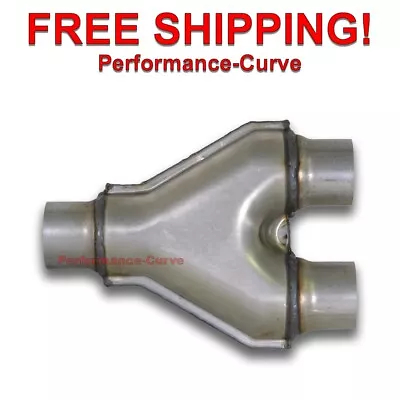 2  / 2  Y Pipe Universal Custom Exhaust Aluminized Y2001 • $26.95