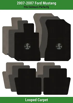 Lloyd Loop Front & Rear Mats For '07 Mustang W/Black Shelby Snake GT500 • $180.99