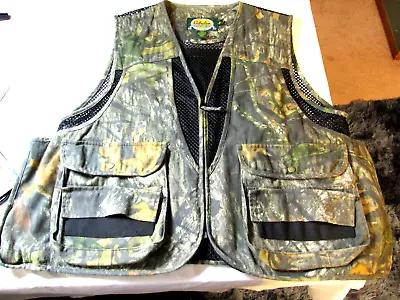 Cabelas Upland Camo Hunting Vest Mens XL Canvas Bird Pocket • $29.99