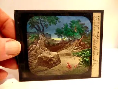 Knights Of Malta Magic Lantern Glass Slide: Garden Of Gethsemane • $19.99