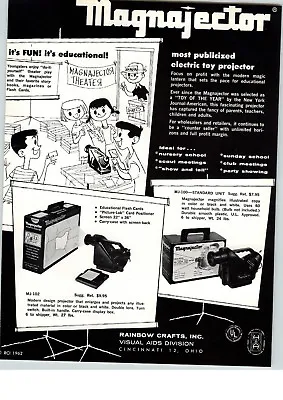 1962 PAPER AD Toy Magnajector Rainbow Crafts Duojector Play Movie Projector • $14.98