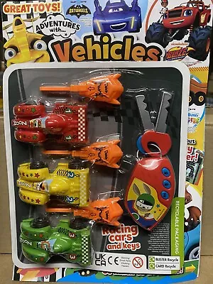 Adventures With Magazine #26 Vehicles: Cars Planes Diggers + Cars & Keys Toys • £9.99