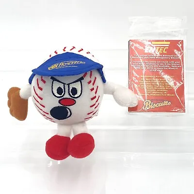 Montgomery Biscuits Plush Baseball Wearing Biscuits Visor HTF + Baseball Cards • $16.99