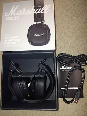 Marshall Major IV Bluetooth Headphone With Wireless Charging Black OPEN BOX • $75