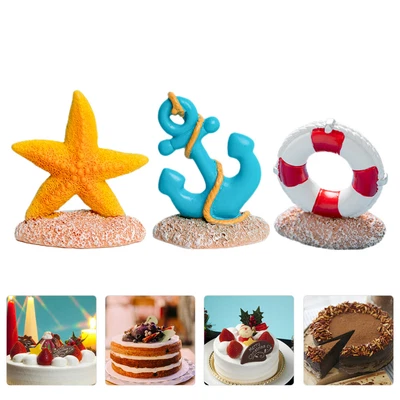£10.21 • Buy Nautical Cake Figurine Boat Anchor Figurine Birthday Table Decorations