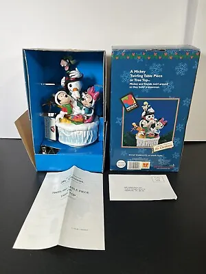 Vintage Disney Mr Christmas Mickey Mouse Twirling Table Piece Or Tree Topper • $79.99