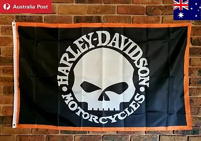 Harley Vintage Flag 150x90cm Softail Sportster Breakout Mancave Collectable 🏴‍ • $29.95