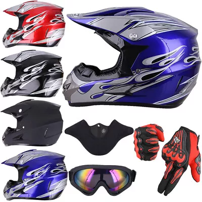 Dot Approved Helmet Dirt Bike Off-Road Racing Bike Motorcycle Motocross 4-SIZE • $44.64