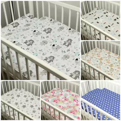 5 Pc  Bedding Set Nursery Baby Cotton Covers +quilt Pillow+fitted Sheet For Cot • £23.99