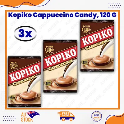 3x Kopiko Original Made With Natural Coffee Cappuccino Candy Each 120 G • $23.99