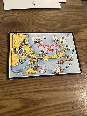 Vintage Postcard - Map Of Cape Cod Massachusetts • $2.99