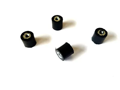 4 Rubber Vibration Isolator Mounts Double Female #6-32 (7/16 Dia X  7/16  Ht) • $20.11