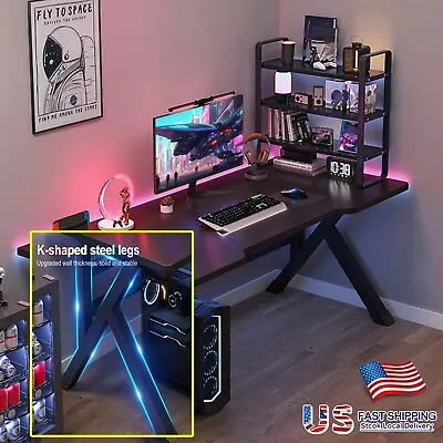 Gaming Desk Gamer Gaming Table Computer With K-shaped Leg Desk PC Workstation • $65.04