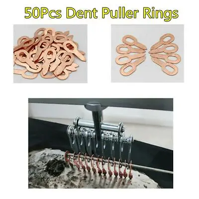 50PC Car Body Panel Spot Welder Soldering Dent Pulling Rings Puller Repair Tool • $21.99