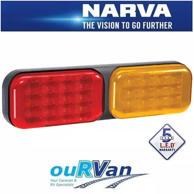 $199.95 • Buy Narva 94160bl Multivolt Led Rear Twin Stop/tail & Indicator Lamp Caravan Trailer