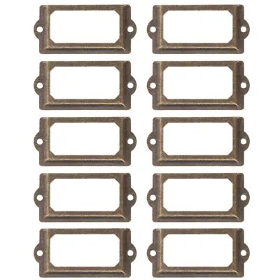 12PCS Metal Label Holder Cupboard Handles Vintage Metal Label Frame • $8.47