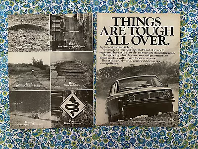 Vintage 1970 Volvo Print Ad Things Are Tough All Over • $5.88