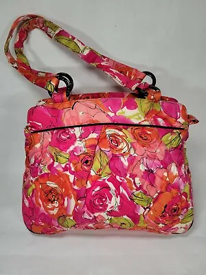 Vera Bradley Purse Limited Edition Satin Vintage Rose Quilted Handbag Retired • $19.99