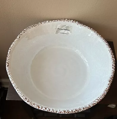 Tommy Bahama Large Salad Serving Bowl Melamine Off White New 14  • £35.15