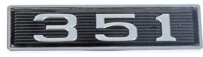 Ford Mustang 351 5.8 Windsor 3.25  Chrome & Black Embossed Hood Scoop Emblem • $13.37