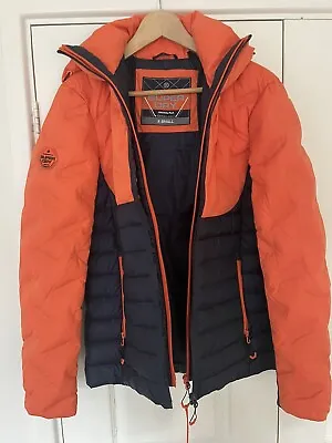 Superdry Mens Radar Mix Quilt Fuji Jacket Size Xs Boys Coat Detachable Hood • £42.50