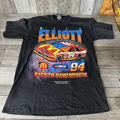 Vintage 1995 Bill Elliott Back To Dawsonville NASCAR McDonalds T-Shirt Size L • $39.99