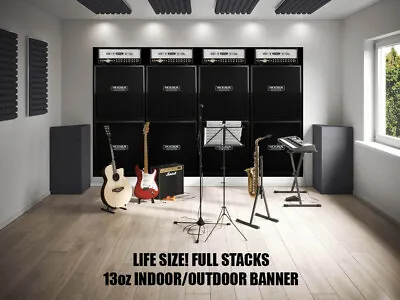 LIFE SIZE! Mesa Boogie Full Stacks Guitar Wall Vinyl Backdrop/Banner/Wall Art • $155