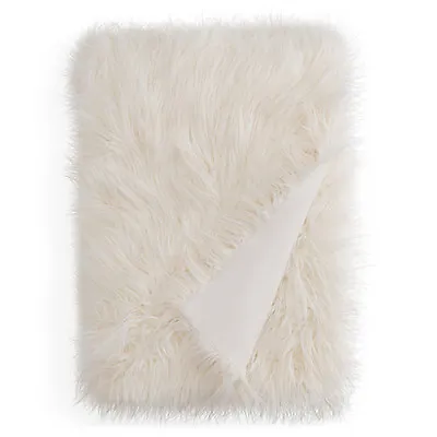 NEW WITH TAG HUDSON PARK - Mongolian Faux Fur Throw Ivory ~ Perfect Gift! ~LAST • $145