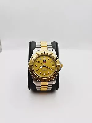 TAG Heuer 2000 964.006R Quartz Gold Dial 200M 34 Mm Men's Watch • £421.99