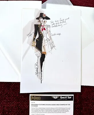 Madonna Madame X Tour Costume Sketch Stamp Signed Promo Card Juliens Celebration • £723.15