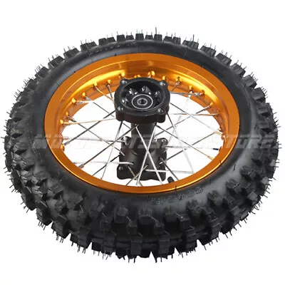 12  Rear Wheel Rim Hub Tire Assembly 80/100-12 Wheel Dirt Pit Bike Gold • $54.95