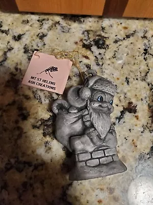 Vintage Mount Saint Mt St Helen Ash Creation Christmas Mouse Santa Ornament XMAS • $15