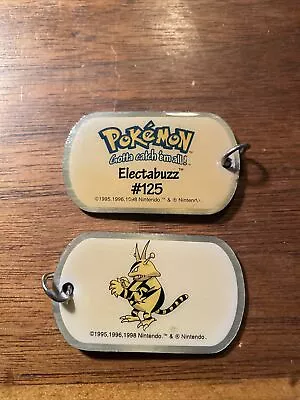 $7 • Buy Electabuzz Dog Tags Set Late 90s Vintage Pokemon