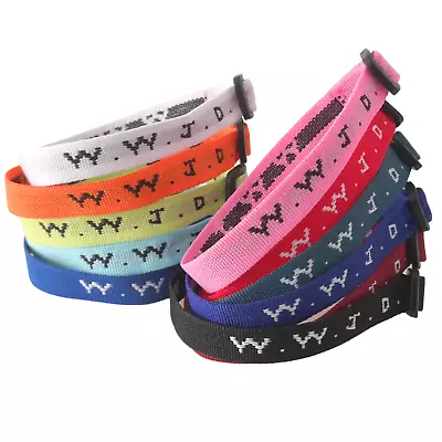 WWJD What Would Jesus Do Christian Faith Wristband Bracelet Mens Womens Kids UK • £3.50