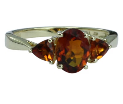 $75.52 • Buy Solid Sterling Silver Casual Ring With Natural Madeira Citrine 1.48 Ct. Gemstone
