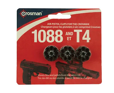 Crosman 1088 T4 8 Shot Speedloader Rotary Clip Magazine BB Pellet .177 Pack Of 3 • £13.99