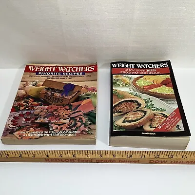 $9 • Buy 2 Weight Watchers BOOKS Favorite Recipes & Quick Start Plus PLUME Publishers 1st