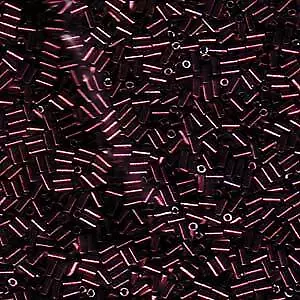 Metallic Dark Raspberry Miyuki Bugle Beads 3mm (#1) (BGL1-9460-TB) • $14.49