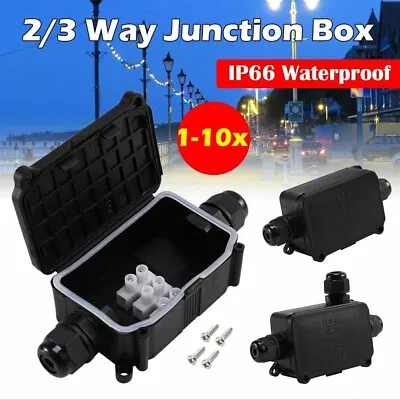 £7.99 • Buy Waterproof Junction Box Case Electrical Cable Wire Connector Outdoor Underwater