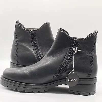 *NEW* Gabor Sallis RRP £110.00 Black Leather Ankle Chelsea Boot UK 6  • £70