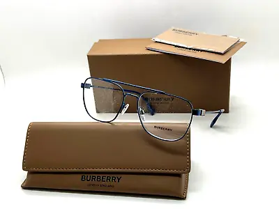 Burberry Eyeglasses B 1377 1015  BLUE OPTICAL FRAME 55-17-145MM NIB ITALY • $129.97