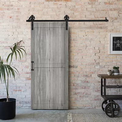 Chic Wooden Barn Door Sliding Door Hardware Kit 6-7FT / Door With Track Kit Use • £39.95