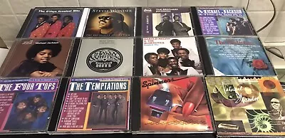 Classic Soul R&B 12 CD LOT 70s  Stevie Wonder Jackson Five Four Tops Temptations • $24.99