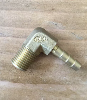 £3.75 • Buy 6mm 1/4 BSP Brass 90 Degree Male Elbow Barbed Hose Tail Pipe Air Gas Fittings