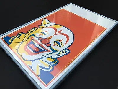 Blank RARE VINTAGE CIRCUS CLOWN POSTER 1970's / Small-Sized / 14  X 22  Framed • $150