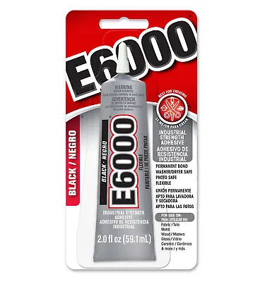 £10.40 • Buy E6000 Multi Purpose Industrial Strength Adhesive Glue BLACK 2fl Oz 59.1ml USA